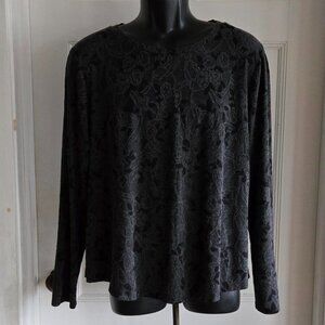 Simply Vera Vera Wang Black Tunic Style Long Sleeve Size XXL